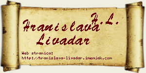 Hranislava Livadar vizit kartica